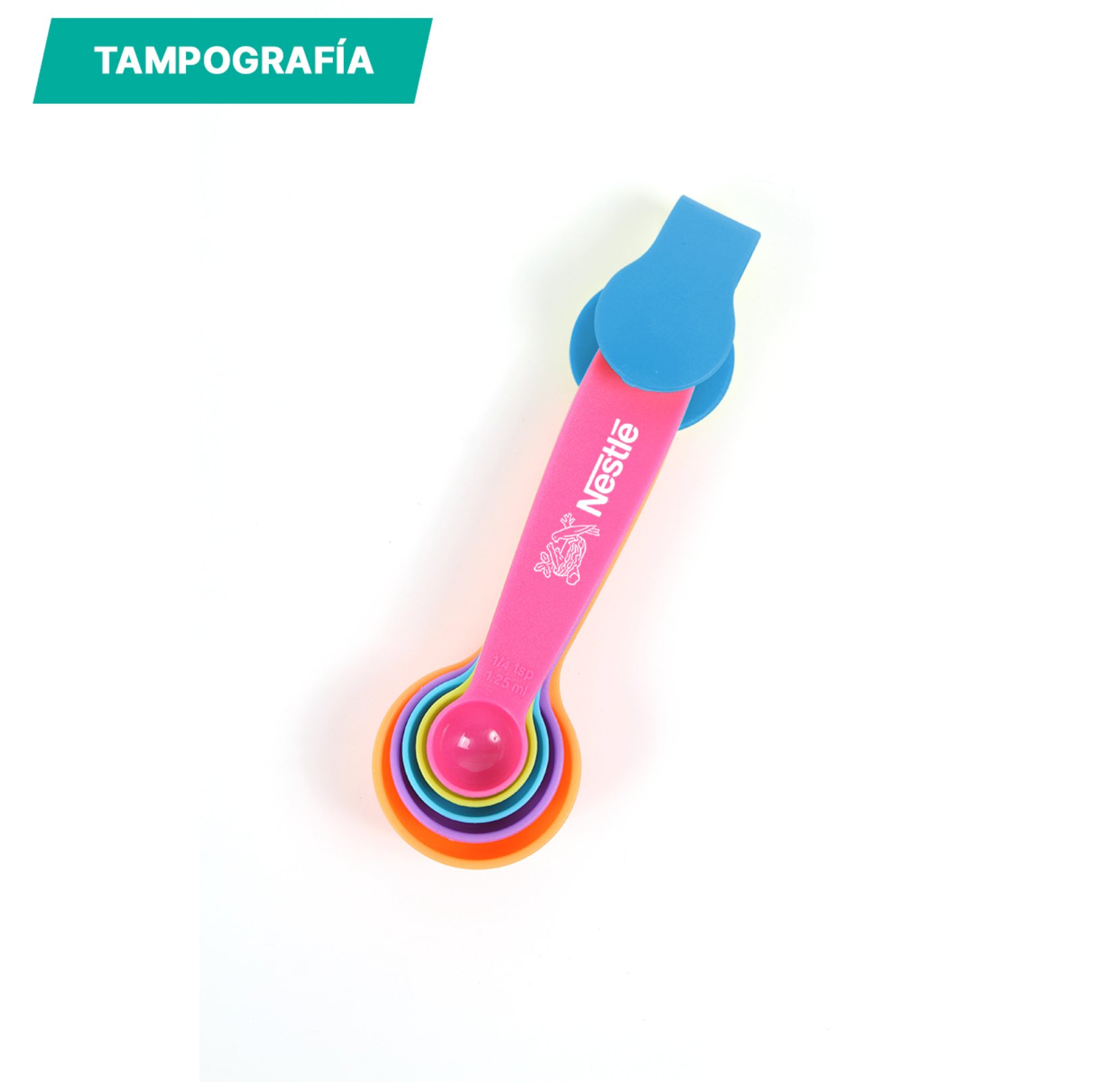 El set de cucharas medidoras dorotea pueden ir impresas con el logotipo de su empresa